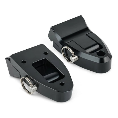 2Pcs Aluminum Seat Hinge For Kawasaki 650 SC Super Chicken Black