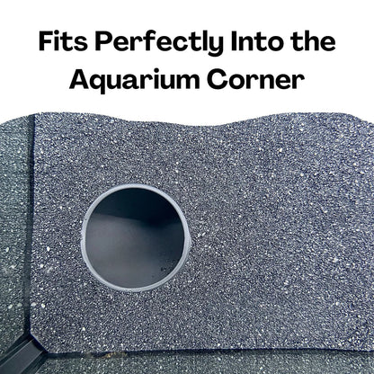 Lucky Critter Aquarium Underground Corner Cave Natural Curve | Viewing Black