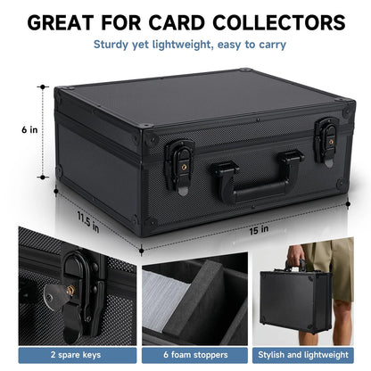 Trading Card Storage Box for 3" X 4" 35pt Toploaders 600+, Sturdy XL, Black
