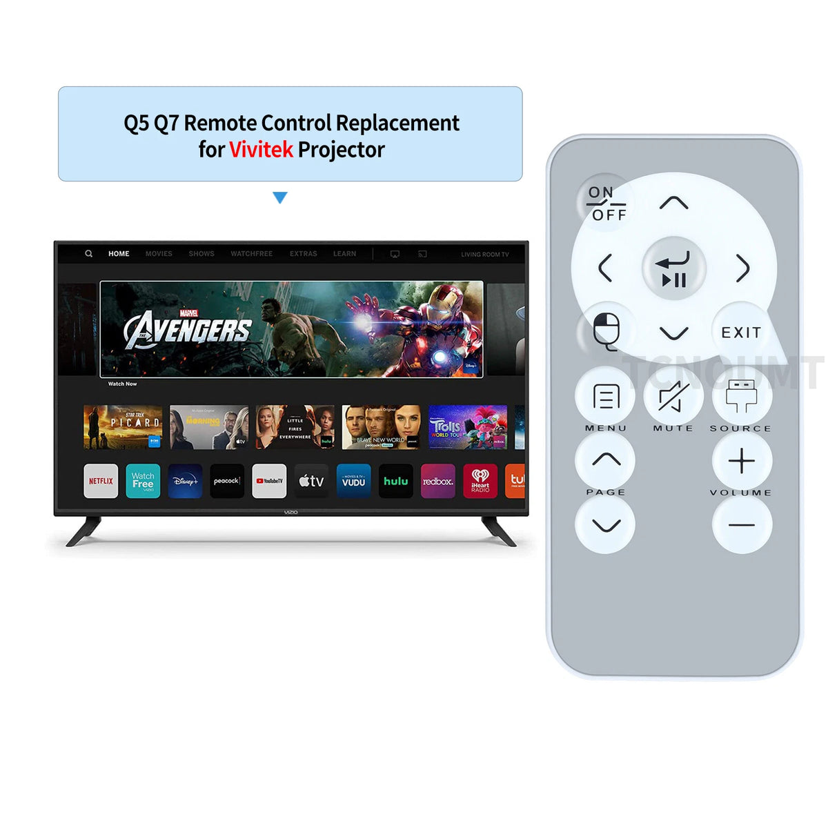 RC31CE4N Remote Control For Vivitek Projector QUMI Q5 Q2 Q6 Q7