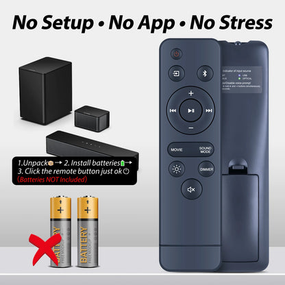 For Onn Soundbar 100075108 Remote Control