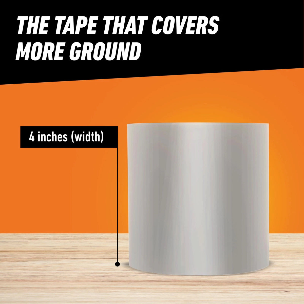 Gorilla Waterproof Patch & Seal Tape, Clear 4" x 8' 1 - Pack,
