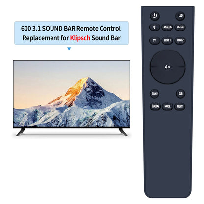 Replacement Remote Control For Klipsch Cinema 600 3.1 Soundbar CINEMA600 -Black