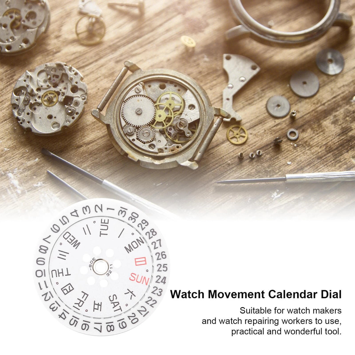 Watch Movement Week Calendar Dial Movement Spare Part For 8200 8205 Movement