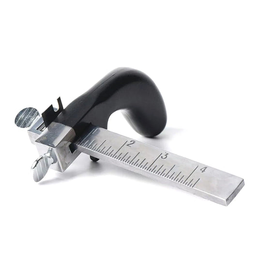 1Pc Leather Strap Cutter Hand Craft Belt Cutting Tool w/ 4 Inch Gauge Ruler