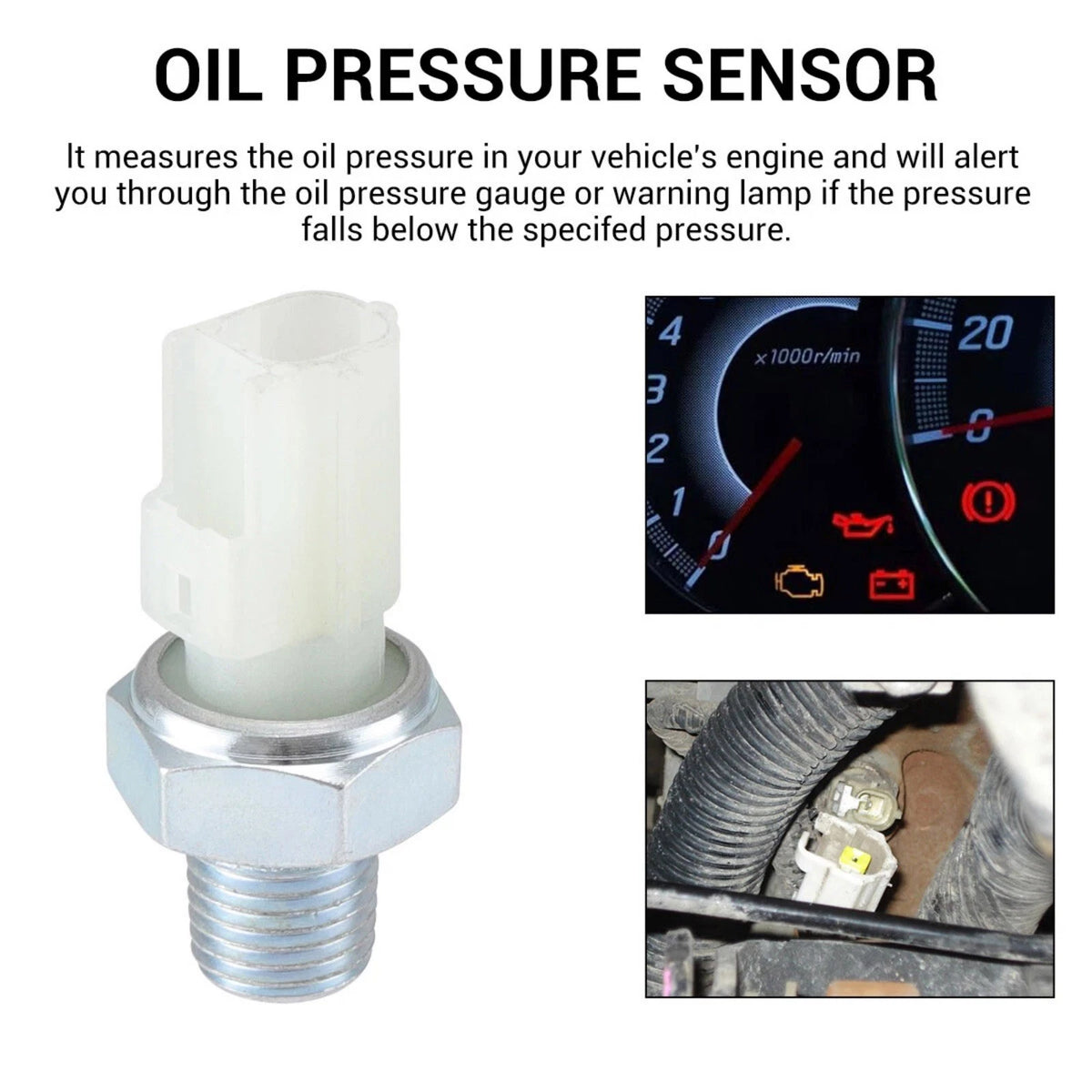 Engine Oil Pressure Sender 6U5Z9278A For Ford E-150 E-250 E-350 Club Wagon