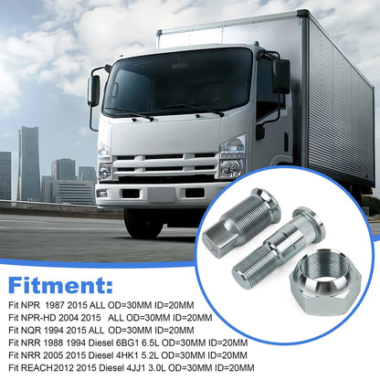 QTY 1-Wheel Nuts & Stud Kit Rear (LH) for ISUZU NPR NPR-HD NQR NRR 8-97147-614-2
