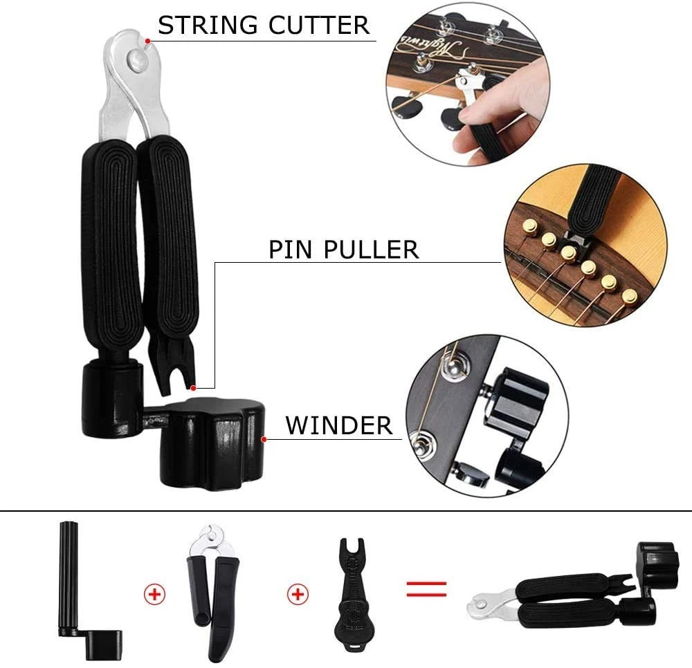 Guitar Accessories Kit Include Acoustic Update Kit-48PCS, Multicolor
