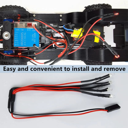 MORLORDY RC Chassis Lights LED Underglow Underbody Lamp for 1/24, Red