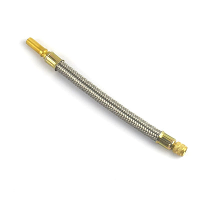 Stainless Braided Flexible Hose Car Tire Valve Inflatable Copper Joint Adapter