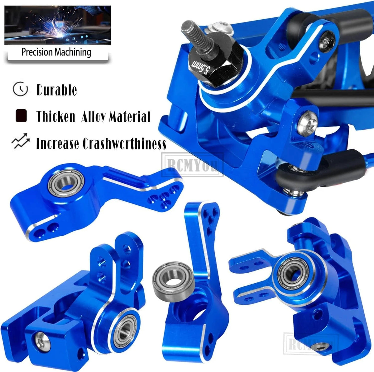 Upgrades Part for 1/10 Slash 4x4/Slash 4x4 VXL,Alloy RC Navy Blue - Parts