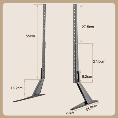Universal TV Stand, Metal Legs for 20-65 inch youth large / 11-13, Black