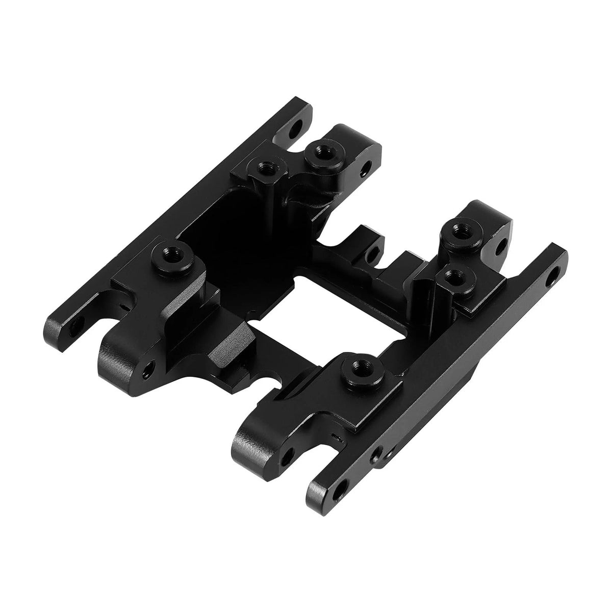 INJORA Aluminum Skid Plate Transmission Mount 17g 1/18 scale, Black