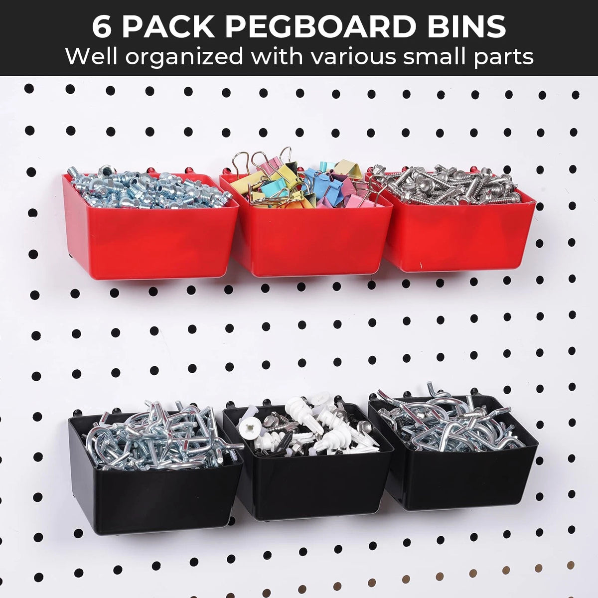 INCLY 126PCS Peg Board Organizer Accessories Kit, Pegboard 126 PCS, Silver