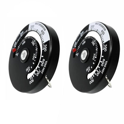 2pcs Stove Pipe Temperature Gauge Magnetic for Wood Burning Fireplace Monitor