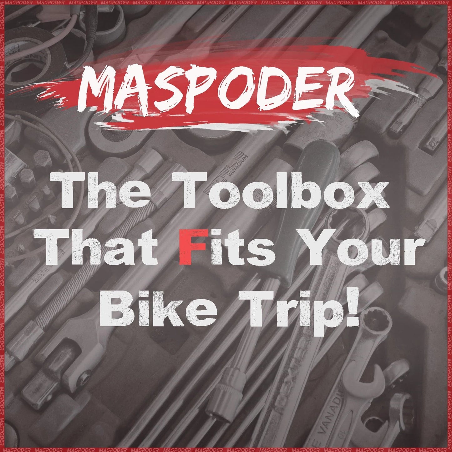 MASPODER Bike Tool Kit, 44 in 1 Multitool with Screwdriver Regular size, Red