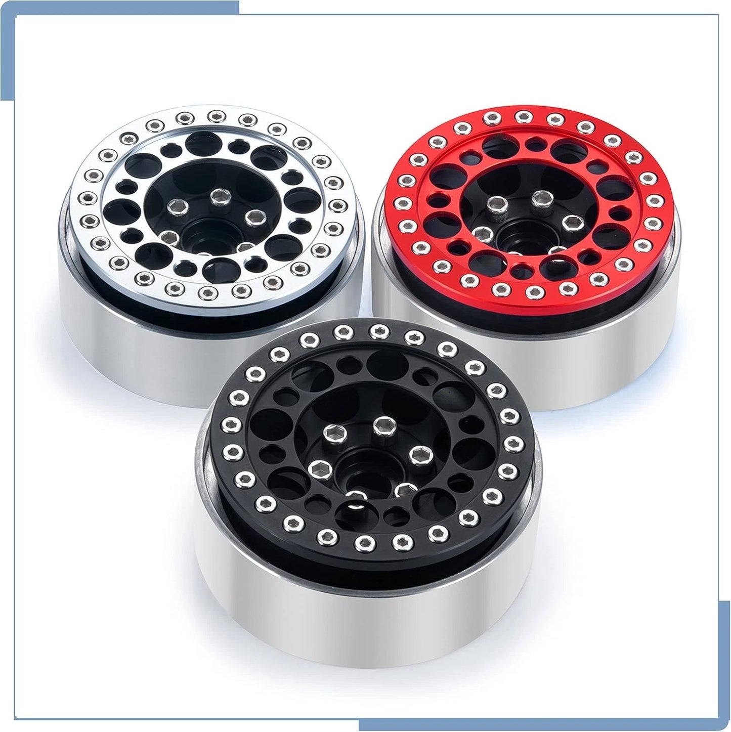 Zolikar RC 2.2 Beadlock Wheel Rings 4Pcs for 1/10 Scale Crawler Car SCX10...