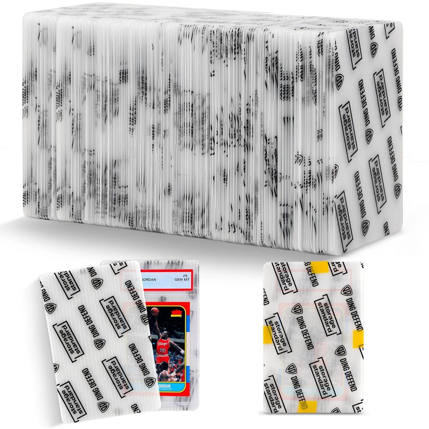 Card Protectors Trading Cards Shipping Supplies, 110-Pack Semi-transparent