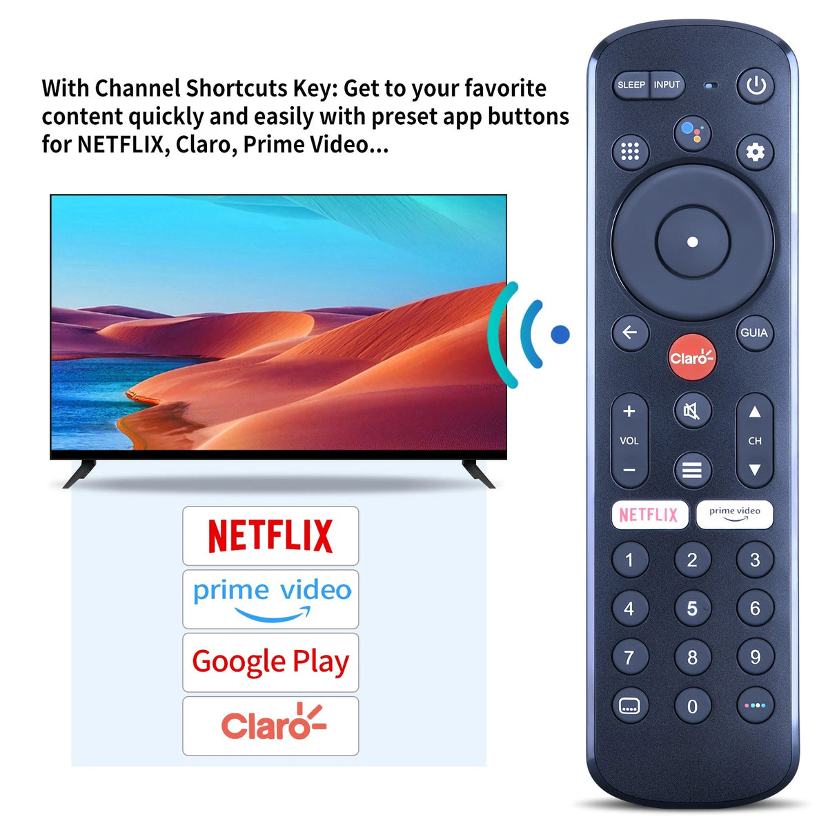 Voice Remote Control For Claro TV WH221008C/ROH