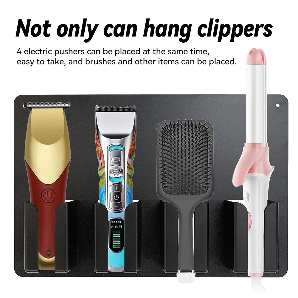 2Pcs Clipper Holders for Barbers, Barber Organizer, Hair 2 PCS, Black