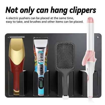 2Pcs Clipper Holders for Barbers, Barber Organizer, Hair 2 PCS, Black