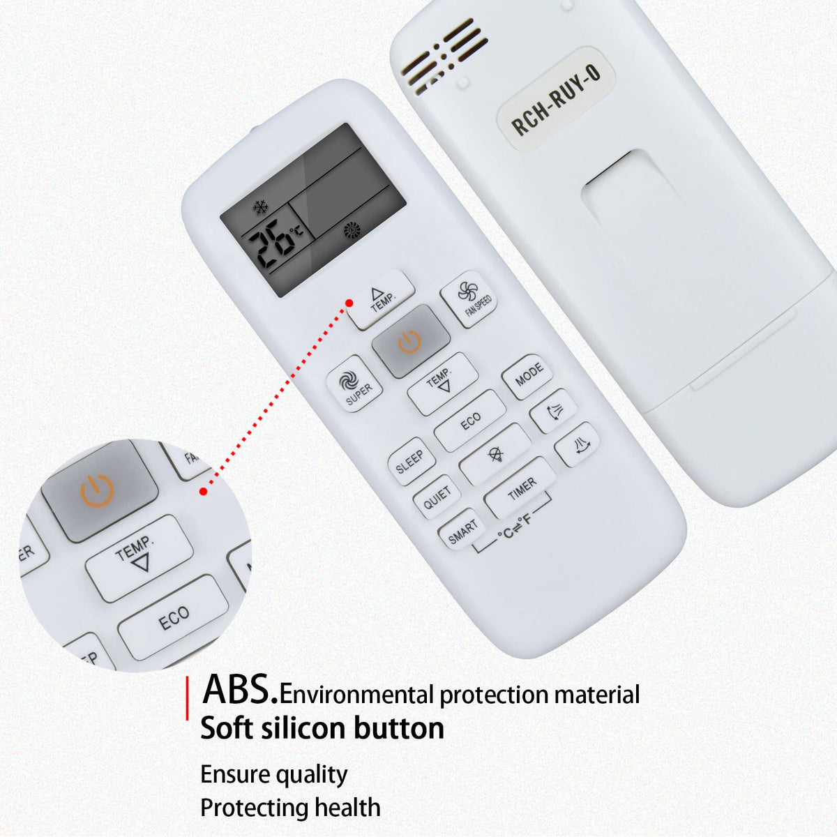 RCH-RUY-0 Replacement Remote Control For Hisense Air Conditioner