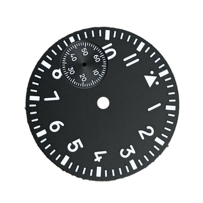37mm Green Luminous Watch Dial Second @9 Replace For ETA 6497 ST3600 Movement D