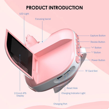 Zynoscope Microscope for Kids 1000X Magnification, 3-in-1 Handheld Pink
