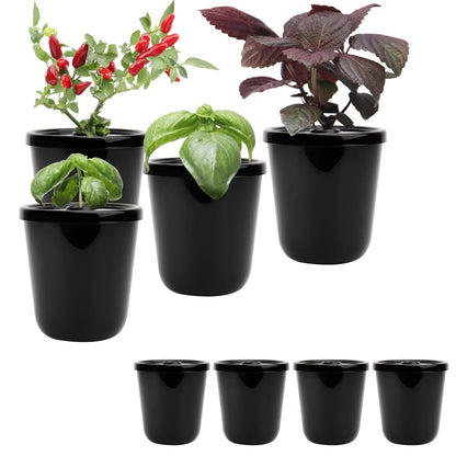 Kratky Method Hydroponic Planter Kit, 8 Plus 24 Black
