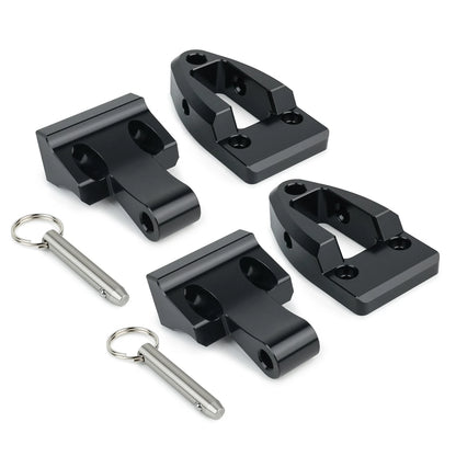 2Pcs Aluminum Seat Hinge For Kawasaki 650 SC Super Chicken Black