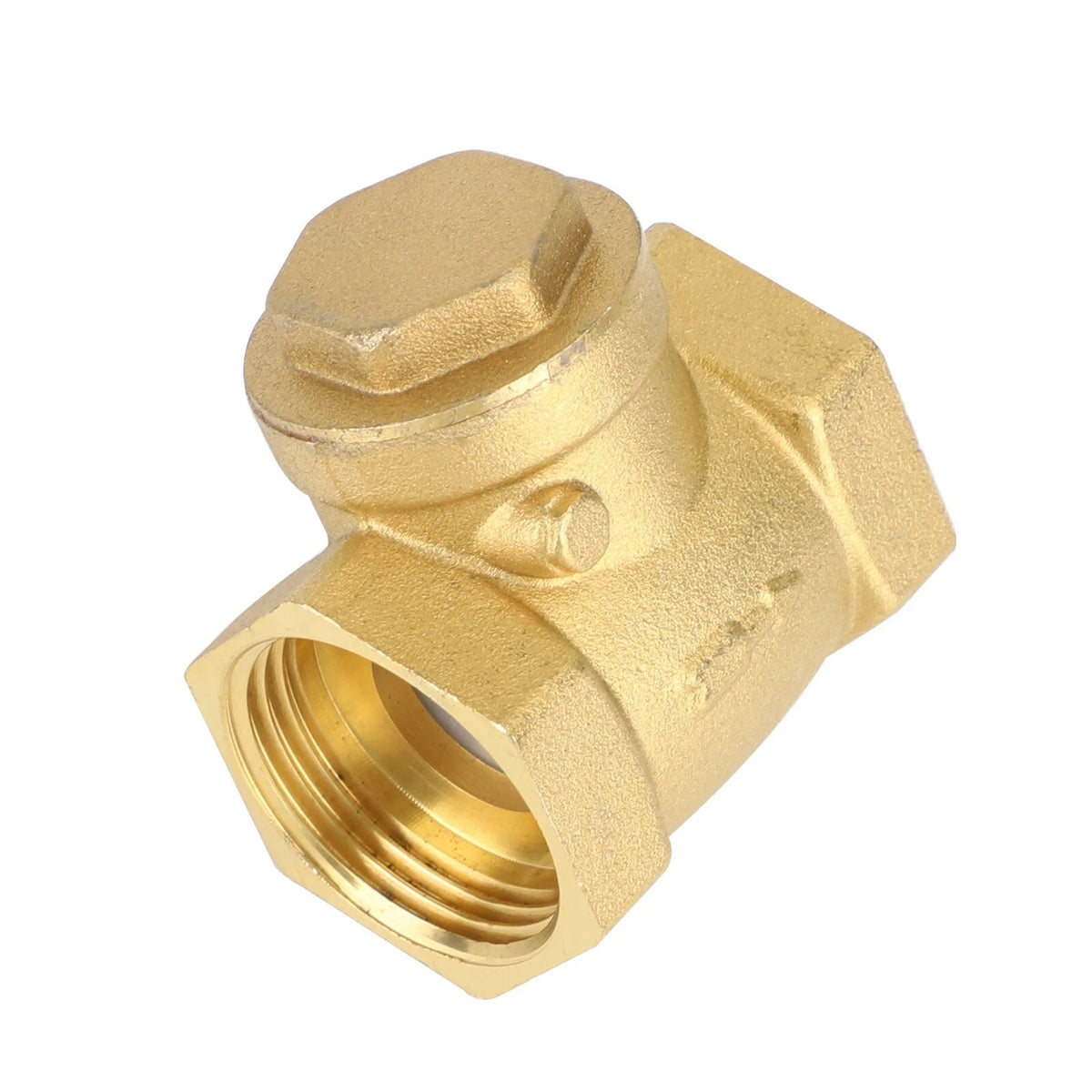 1PC Brass 1 Inch Check Horizontal Valve NPT Threaded Water Medium