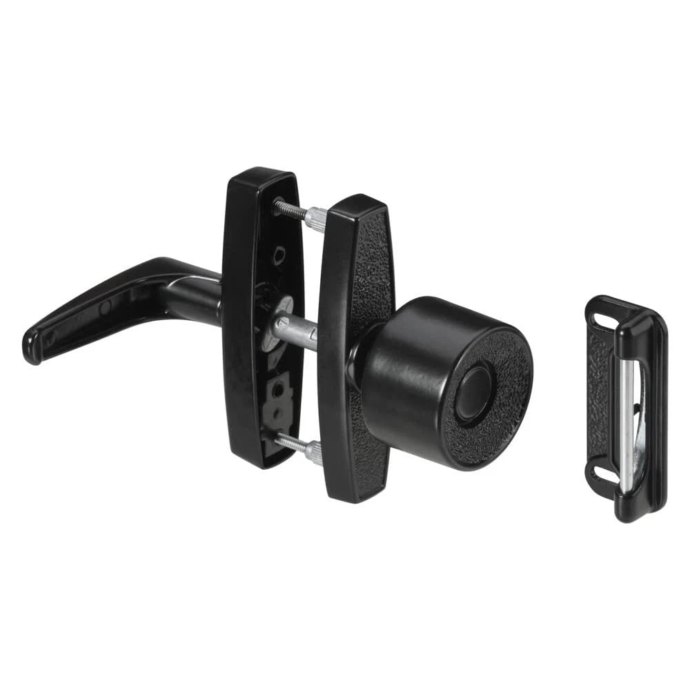 National Hardware Universal Knob Latch, 1-1/2,1-3/4,3", Black