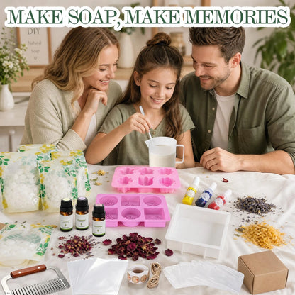 ZEROMX Soap Making Kit for Adults & Beginners Complete Green-37pcs