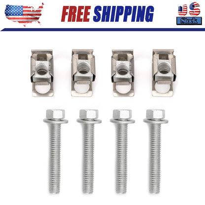 4PCS Exhaust Manifold Flange Bolts U Nuts Kit 03442 For Dodge Ram 1500 2500 3500