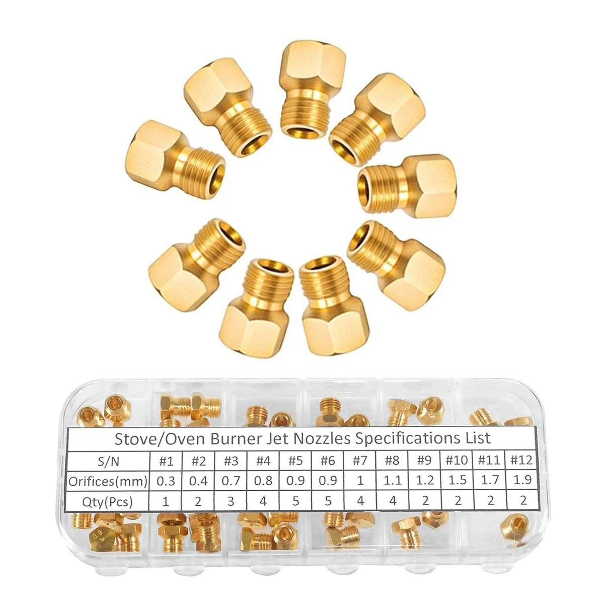 36PCS 6 mm Diameter Gas Range Stove Oven Orifice Conversion Kit For Butane Gas