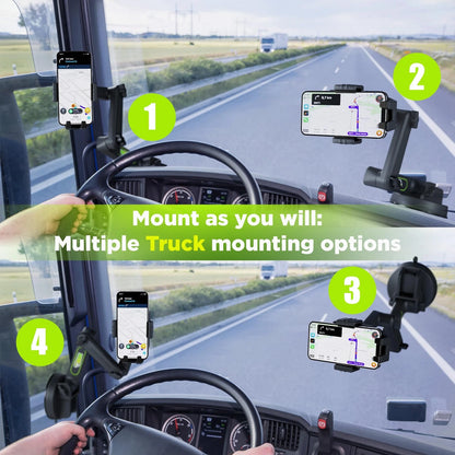 Cell Phone Mount for Truck Holder Drivers - Large, Black