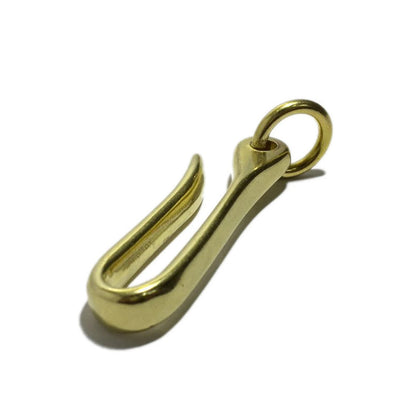 2Pcs S Retro Solid Brass KeyChain Key Ring Belt U Hook Wallet Chain Fish Hook h