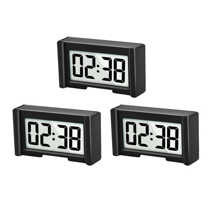 Durable 3 Pack Mini Digital Clock Small Adhesive Stick On Battery Operated Clock