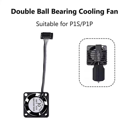 2PCS P1P/P1S DC5V 2510 Extruder Hotend Cooling Fan of 2510 for