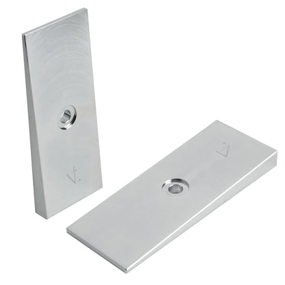 2" Wide 4°Degree Steel Leaf Spring Degree Shims Sliver - Set of 2