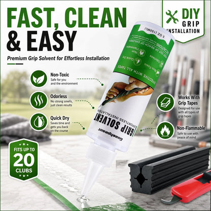 Goashpeaot Golf Grip Solvent and Club Regripping Kit, Green