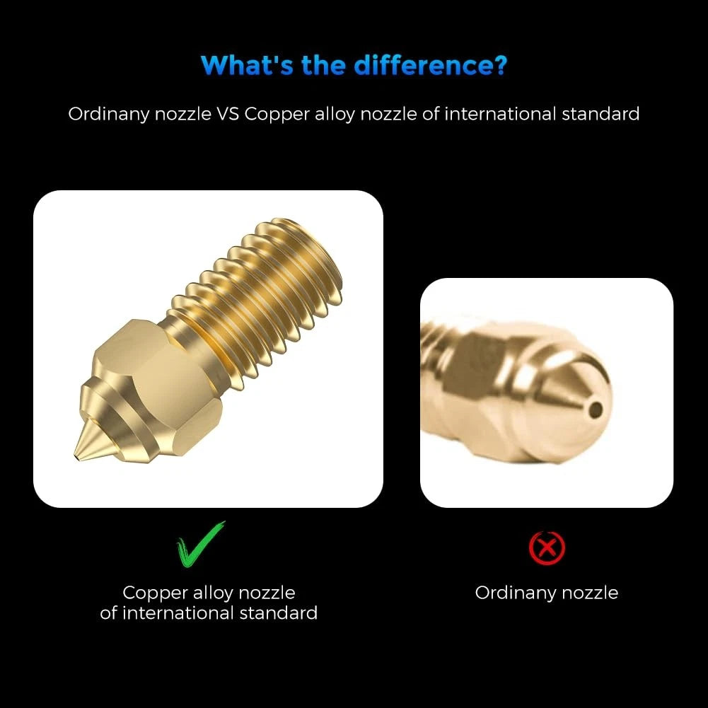 Official Creality Ender 3 V3 SE Nozzles 0.4mm 5PCS High-Speed Brass Nozzles...