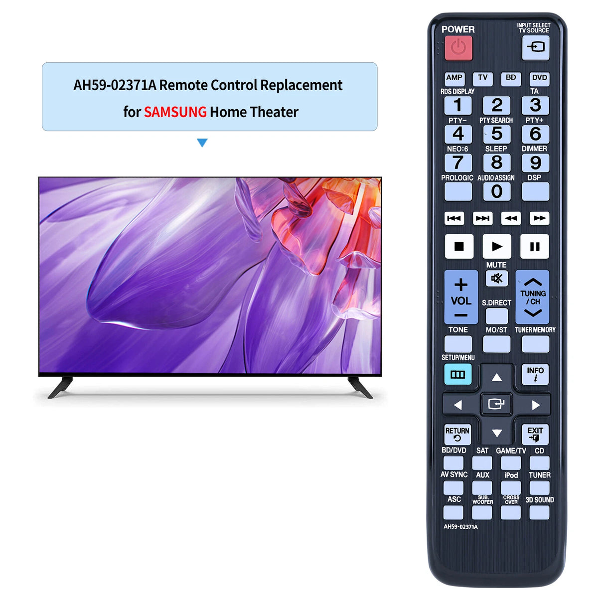 AH59-02371A Remote Control For Samsung AV Receiver HW-D700 HW-D770S HW-D600