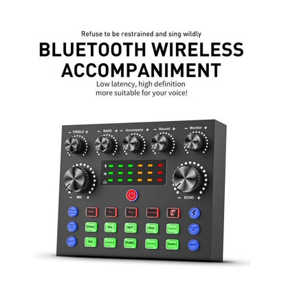 Multi-function V8S Sound Card W/Rich Sound Effect Live Broadcast Audio Equipment