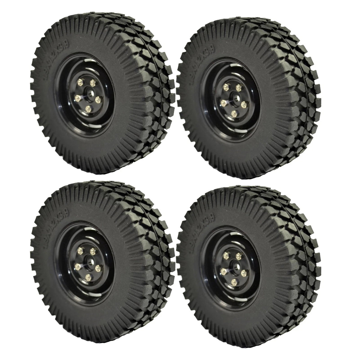 4Pack Wheel Tires Tyres Repalcement For Axial SCX10 D90 TF2 MST CC01 1/10 RC Car
