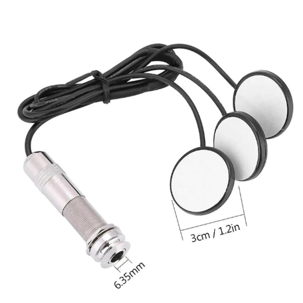 2Pcs Piezo Vibration Sensor Pickup 6.35mm Jack for Acoustic Guitar Cello Mandola