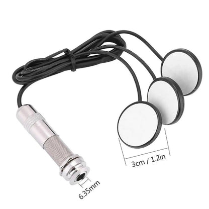 2Pcs Piezo Vibration Sensor Pickup 6.35mm Jack for Acoustic Guitar Cello Mandola