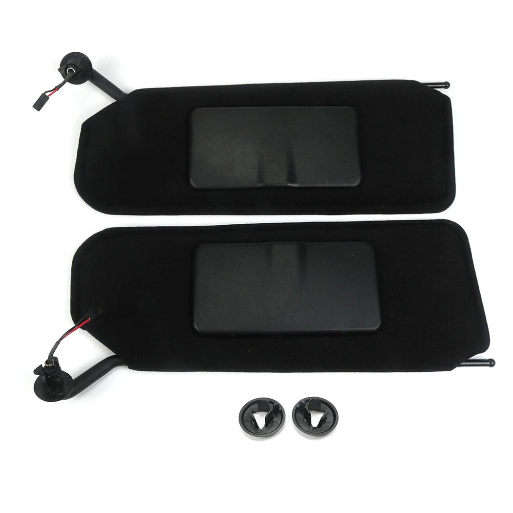 For 97-04 Corvette C5 Sun Visors Shades &Bezel Trim Mount Lighted Vanity Mirrors