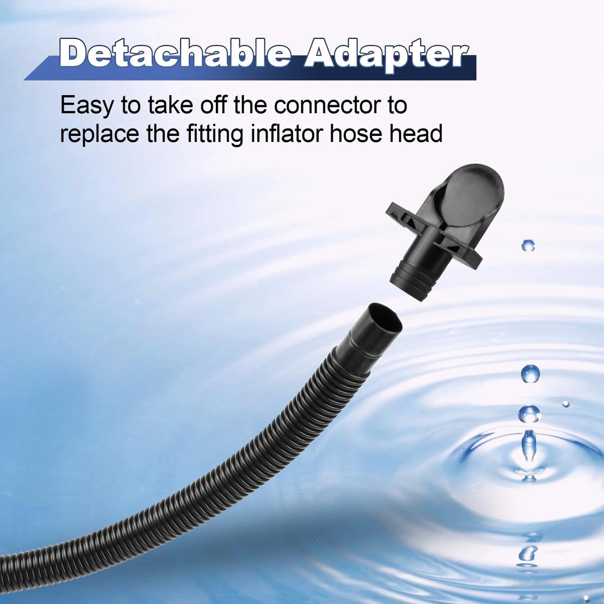 11830 Spa Cover Inflation Hose Replacement for Intex Pure Hot tub Black