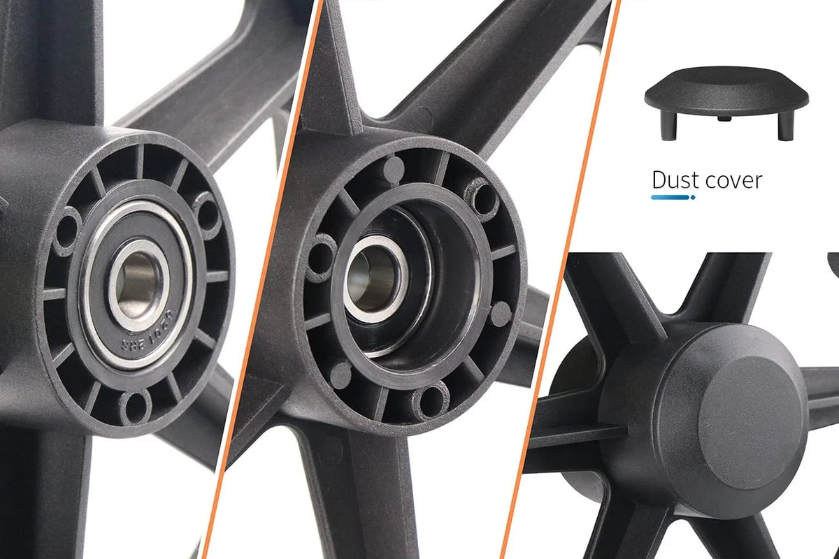 Wiykkur 12 Inch Wheelchair Wheels Replacement (1 12 1/2 x 2 1/4" Black, Black